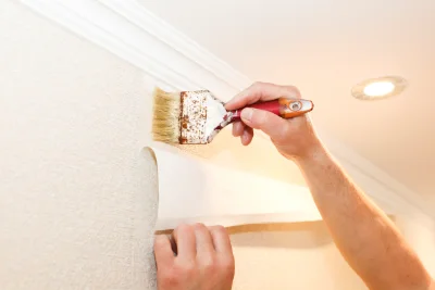 Pose de papier peint à Charpey — revêtements muraux et toiles de verre
